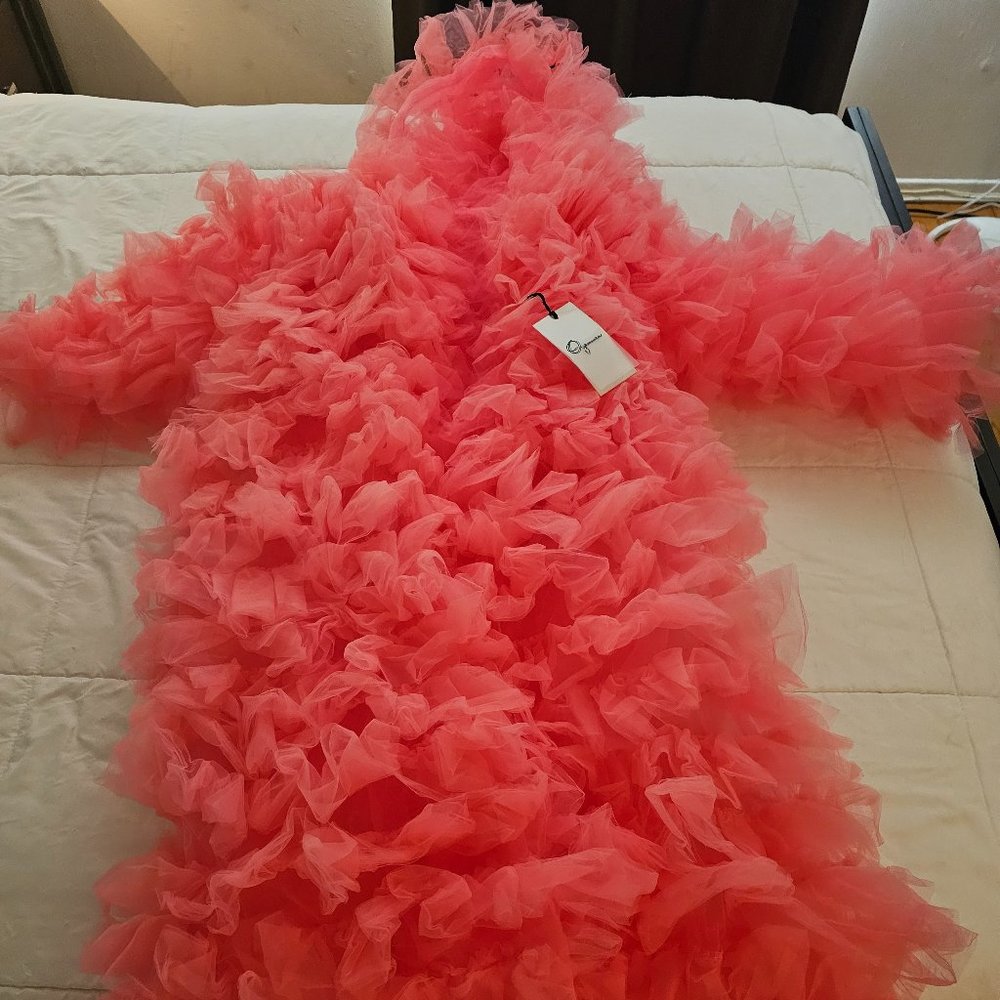 Oyemwen Custom Tulle Hooded Jacket